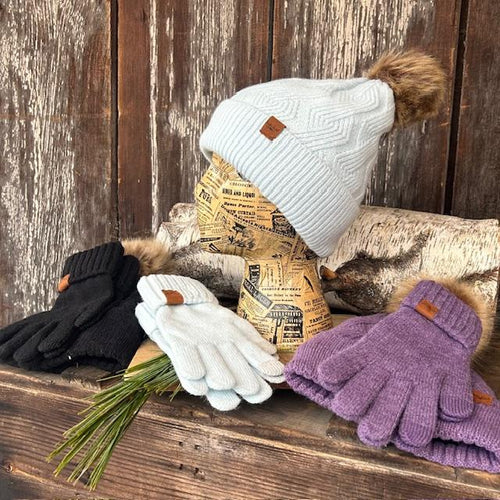 Pom Hat & Gloves Gift Set