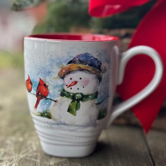 Snowman & Cardinals Mug