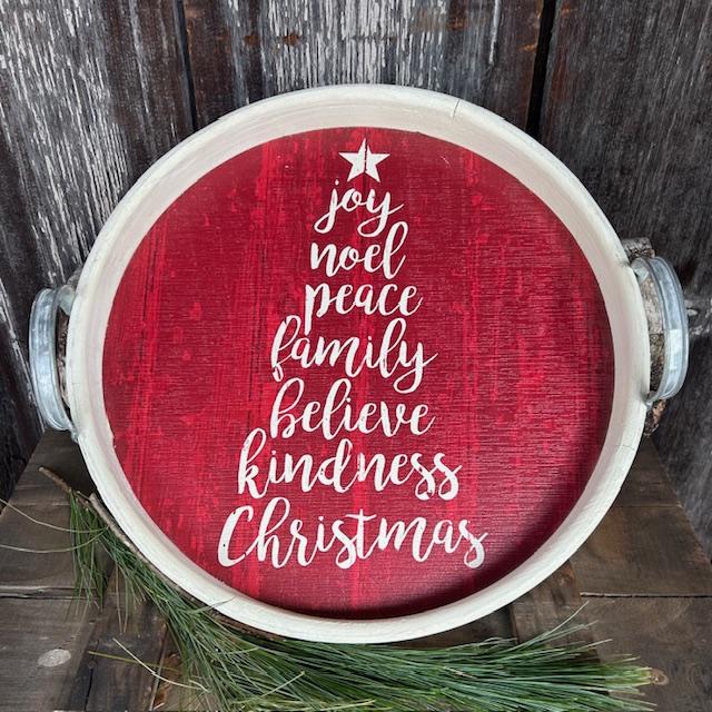 Words of Christmas Serving Tray